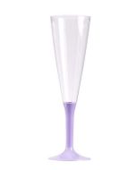 10 Flûtes à champagne en plastique lilas pas chères