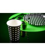 10 gobelets motif pois noir