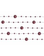 Guirlande de perles 1m30 – rouge foncé