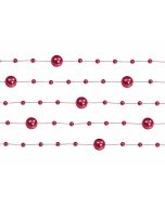 Guirlande de perles 1m30 – rouge