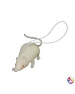 Souris blanche en plastique - 10 cm