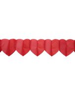 Guirlande coeur en papie rouge à prix discount