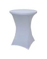 Housse table de bar - blanche