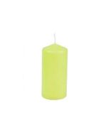 6 bougies pilier mat - couleur vert clair - 12 x 6 cm
