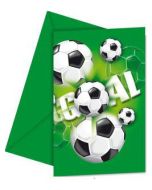 Invitations Football Green  x6