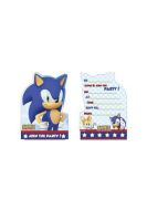 Cartes d'invitation Sonic - x6