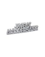 déco de table joyeux anniversaire argent 