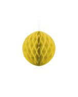 Boule chinoise alvéolée jaune - 20 cm