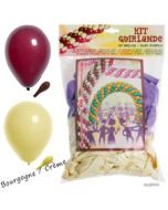 Guirlande ballons bourgogne ivoire