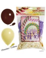 Guirlande de ballons choco et ivoire