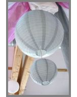 Lampion uni de 35 cm - argent