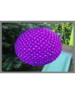 Lampion à pois violet - 50 cm