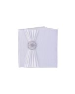 Livre d’or mariage taffetas et broche rosette