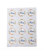 24 stickers bucoliques merci - 2