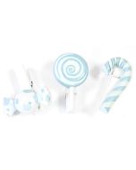 Lot de 6 pinces Candy Bar bleu ciel