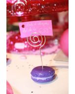 Porte-carte macaron prune parme