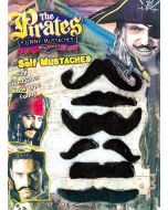 Set de 6 moustaches pirate