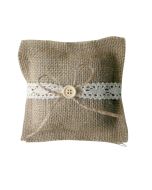 Coussin porte alliances jute