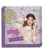 20 serviettes Violetta Gold