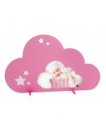 Cadre photo nuage rose 33x 20 cm ( délai 10 jours )