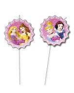 6 pailles avec médaillon – Princesses Disney