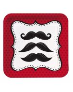 8 assiettes moustache – 18 cm