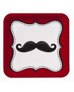 8 assiettes moustache – 23 cm