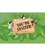 8 invitations safari aventure