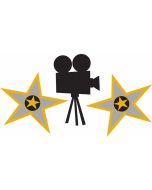 3 décors Hollywood – caméra et étoiles