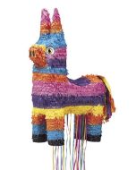 Piñata à tirer forme Âne multicolore à prix discount