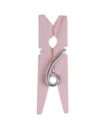 10 minies pinces en bois rose