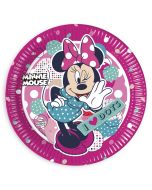 8 assiettes en carton 23 cm - Minnie Pois