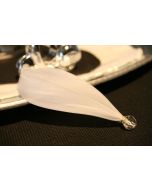 Plumes avec perle - blanc