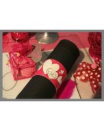 Ronds de serviette - Double coeur - fichsia - x6
