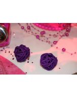 Assortiment boules en rotin - violet