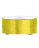 Ruban satin 25 mm jaune citron