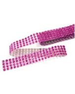 Ruban strass fuchsia