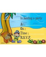 Invitations cartes postales - Pirates - x8