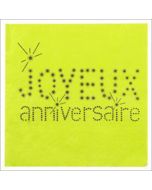 Lot de 20 serviettes Joyeux anniversaire de couleur vert anis 