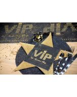 Serviettes VIP noires x 20 
