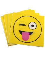 12 Serviettes en papier Emoji pas chers