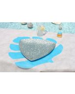 Set de table feuille turquoise