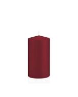 6 bougies pilier  - couleur bordeaux - 10 x 6,5 cm