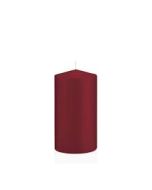 6 bougies pilier  - couleur bordeaux - 10 x 6,5 cm