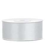 Ruban satin 25 mm - argent clair