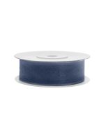 Ruban soie 19 mm - bleu marine