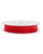 Ruban en soie rouge - 6 mm