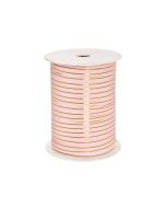 Ruban bolduc rose clair rayure or - 0.5cm x 225m