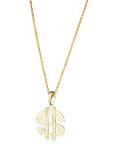 Collier dollar couleur or