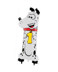 Ballon chiffre "1" chien